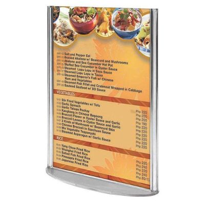 5"w x 7"h Oval Based Clear Acrylic Leaflet & Sign Holder