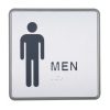 6" x 6" Restroom Sign for Men Aluminum