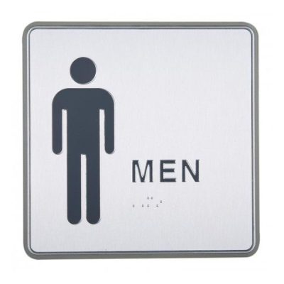 6" x 6" Restroom Sign for Men Aluminum