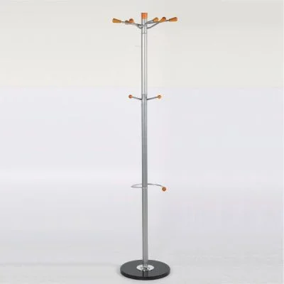 69" x 14" Metal Tube & Marble Base Coat Hanger, Sunflower Coat Rack
