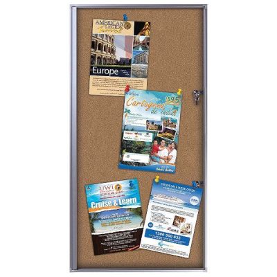 6x(8.5"w x 11h") Cork Office Board Aluminum Frame Indoor Use