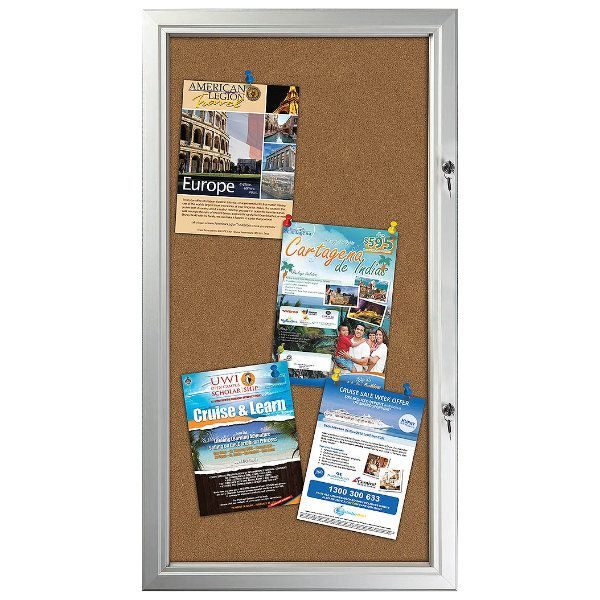 6x(8.5"w x 11h") Enclosed Cork Bulletin Board Outdoor Use