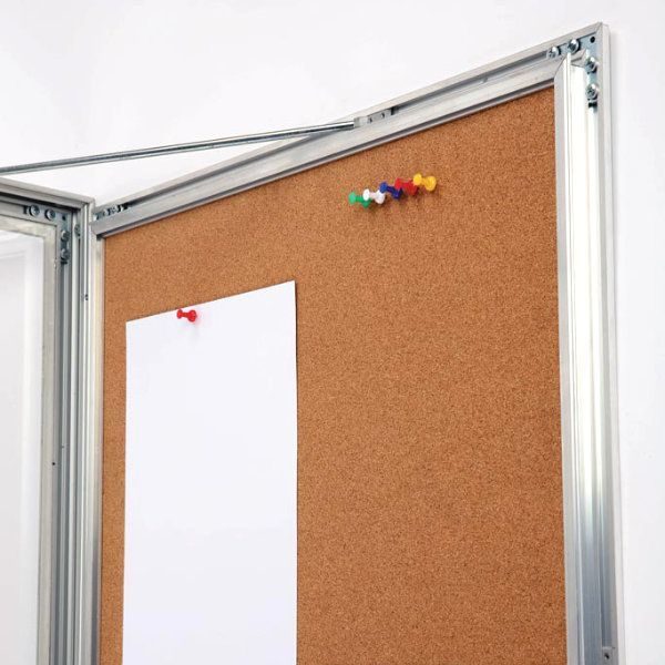 6x(8.5"w x 11h") Universal Showboard With Cork Aluminum Frame