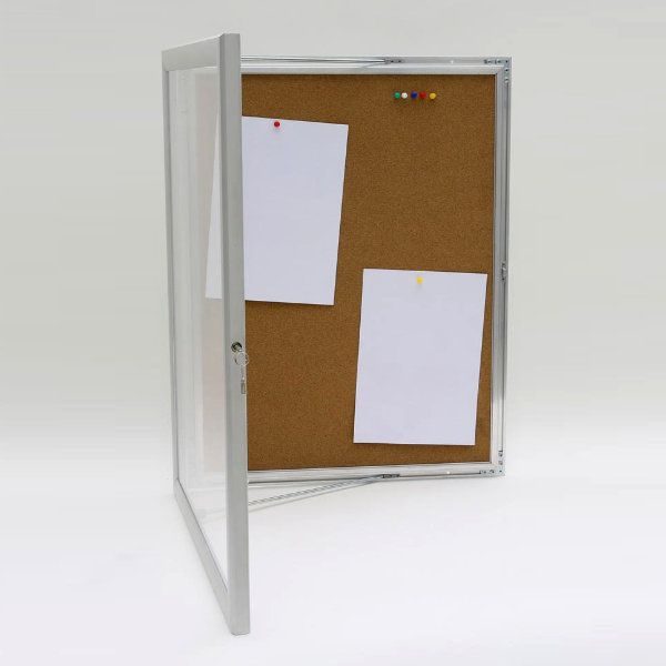 6x(8.5"w x 11h") Universal Showboard With Cork Aluminum Frame