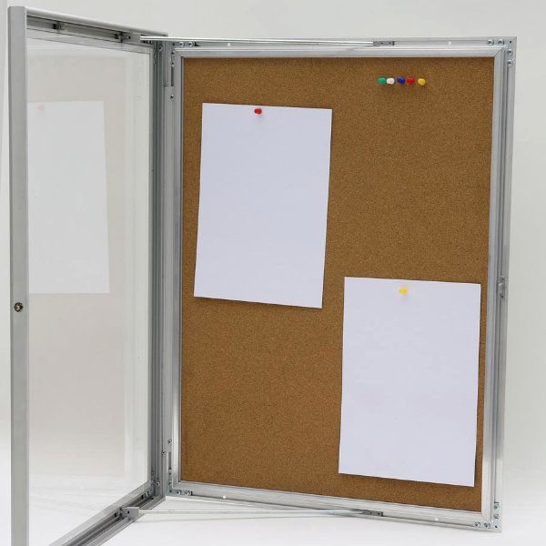 6x(8.5"w x 11h") Universal Showboard With Cork Aluminum Frame
