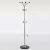 74" x 15" Metal Tube & Marble Base Coat Hanger, Fountain Coat Rack