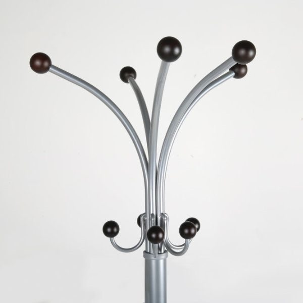 74" x 15" Metal Tube & Marble Base Coat Hanger, Fountain Coat Rack