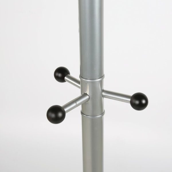 74" x 15" Metal Tube & Marble Base Coat Hanger, Fountain Coat Rack