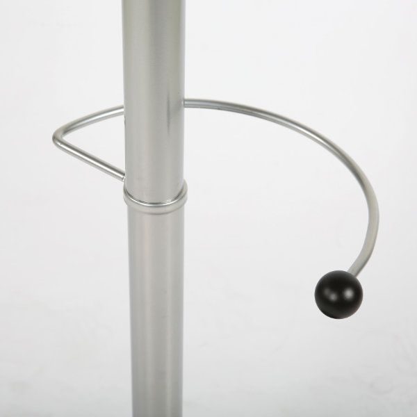 74" x 15" Metal Tube & Marble Base Coat Hanger, Fountain Coat Rack