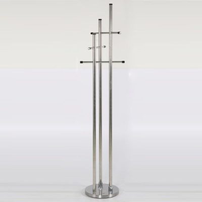 74" x 18" Stainless Steel Coat Hanger, Trio Coat Rack Silver