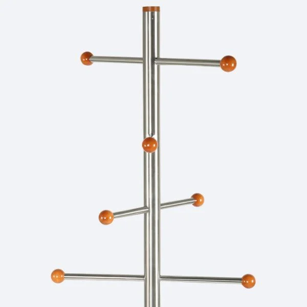 74x19 Stainless Steel Coat Hanger, Maze Coat Rack, Cherry 74x19 Stainless Steel Coat Hanger, Maze Coat Rack, Cherry