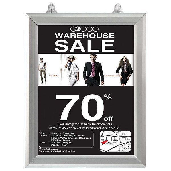 Floor Sign Stand Holder / Height Adjustable / Silver / Double sided  Slide-in Frame 8.5x11