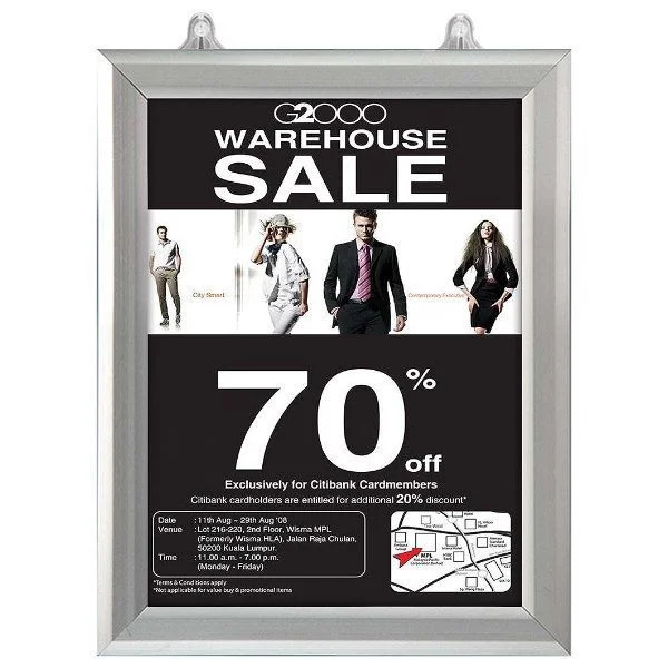 8.5x11 Slide In Frame - 1 inch Silver Mitred Profile Double Sided 8.5x11 Slide In Frame - 1 inch Silver Mitred Profile Double Sided