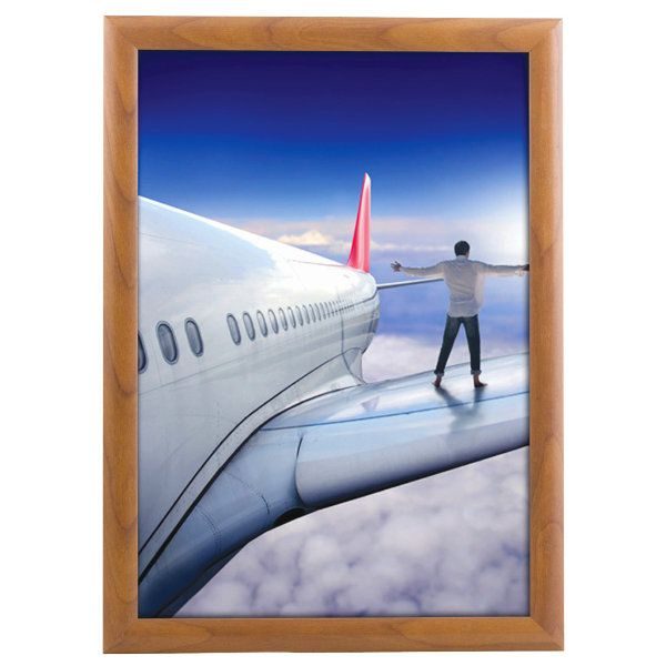 8.5x11 Snap Poster Frame - 1 inch Wood Look Effect Mitred Profile