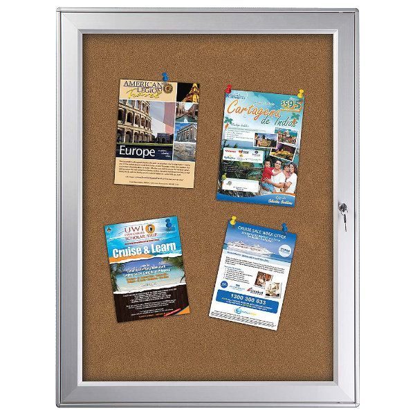 9x(8.5" x 11") Premium Enclosed Cork Bulletin Board Outdoor Use