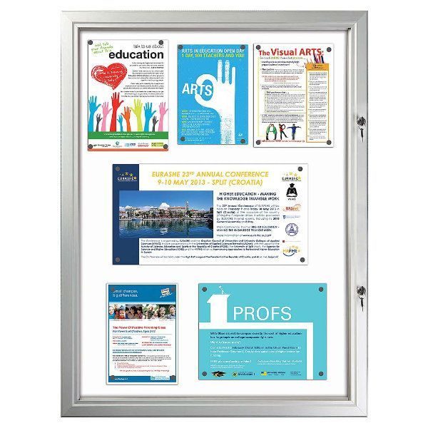 9x(8.5"w x 11h") Enclosed Magnetic Bulletin Board Outdoor Use