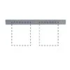 Clip Board Wall Unit Grey, For 2 x (8.5"w x 11"h) Papers Only Bar