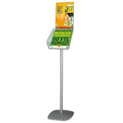 Decorative Brochure Stand Plus 8-1/2"x11" Paper Area, Portrait