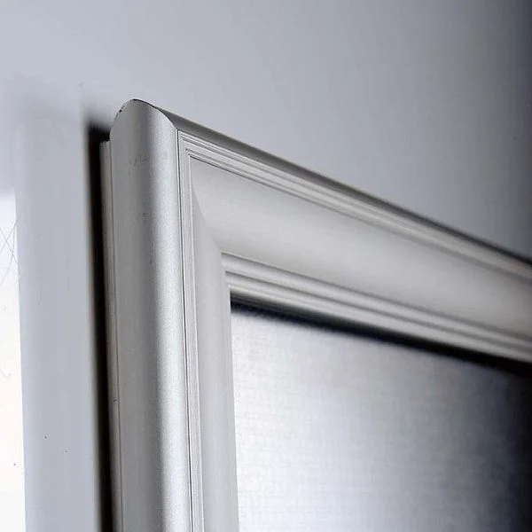 Fancy Frame 22'' X 28'' Poster Size 1.58" Silver Color Profile, Mitred Corner