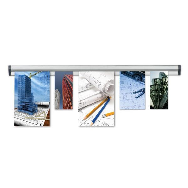 Fast Note 40" Poster Width Silver Anodized Aluminum