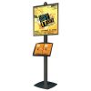 Free Standing Displays with Frames Single Sided, Black 4 Channels