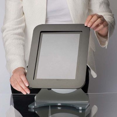 iPad Desktop Kiosk Black, Acrylic Top Cover for iPad, iPad 2 & iPad 3