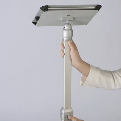 iPad Stand Extendable Kiosk Silver Aluminum Cover iPad2 iPad3