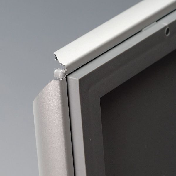 Opti Frame 11" x 17" 1" Silver, Safe Corner Profile, Without Back Support
