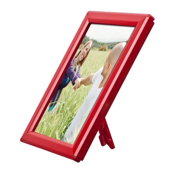 Opti Frame 5" x 7" 0.55" Red Mitered Profile, With Back Support Opti Frame 5" x 7" 0.55" Red Mitered Profile, With Back Support