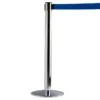Q Belt Chrome With 118", Blue, Retractable Belt