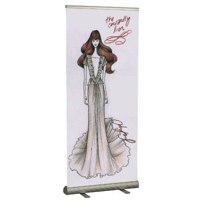 Smart Roll Banner 35- 9/20" Silver Aluminum, Adjustable Banner Height