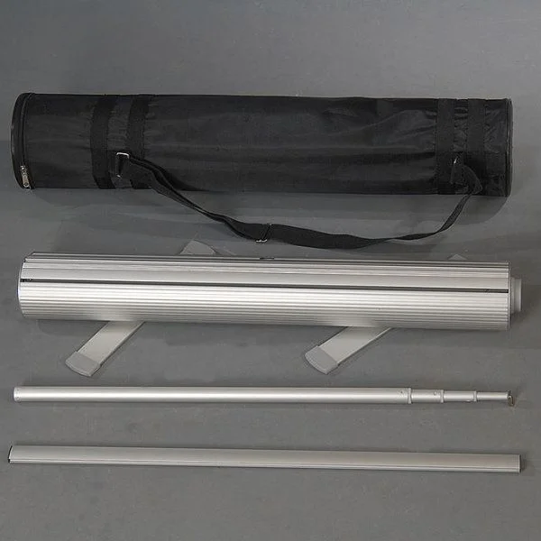 Smart Roll Banner 39-3/8" Silver Aluminum, Adjustable Banner Height Smart Roll Banner 39-3/8" Silver Aluminum, Adjustable Banner Height