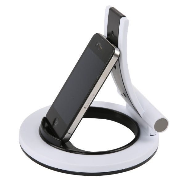 Tablet Stand Fit for iPad & Tablet PC, White Soft Silicon Feet