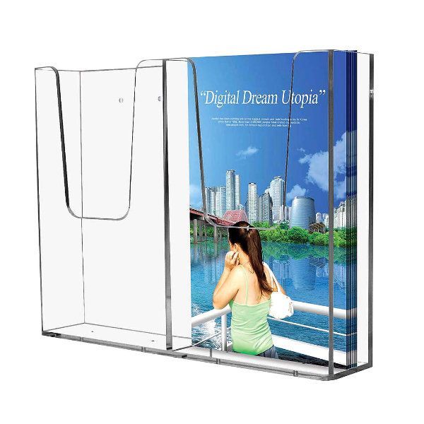 Universal Retail Rack Acrylic Frame Clamp on 5.5 inch x 7 inch Sign Holder Card Display, 10 inch H, 20 Pack, Size: 10 H