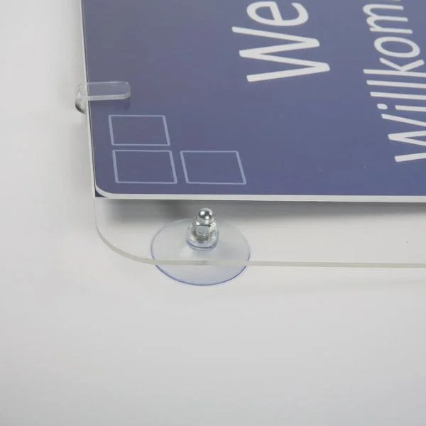 11"w x 14"h Acrylic Clear Sign Holder Portrait For Window 11"w x 14"h Acrylic Clear Sign Holder Portrait For Window