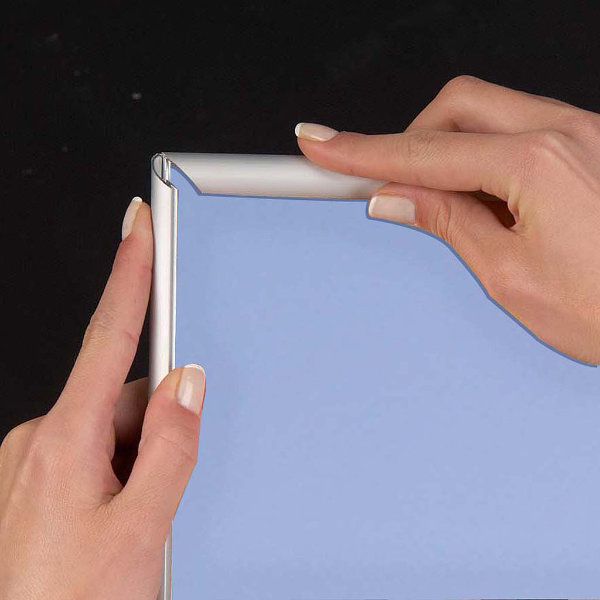 11x17 Snap Poster Frame 0.59 inch Silver Mitered Profile