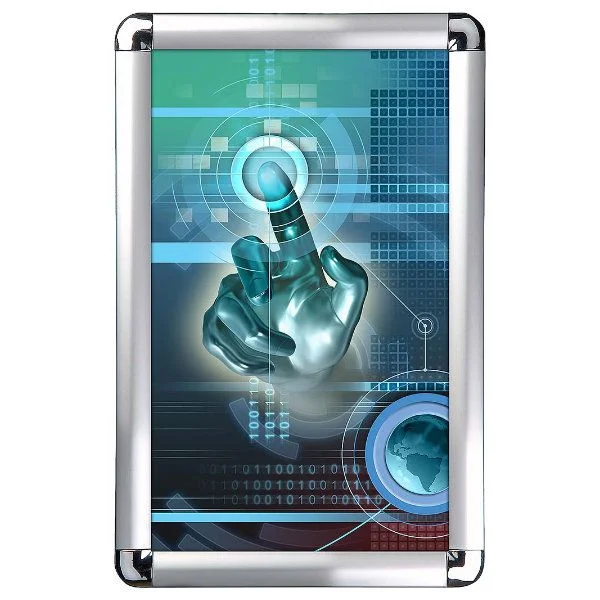 11x17 Snap Poster Frame - 1 inch Silver Round Profile 11x17 Snap Poster Frame - 1 inch Silver Round Profile