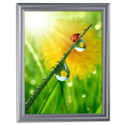22x28 Fancy Snap Poster Frame - 1.58 inch Silver Color Mitered Profile
