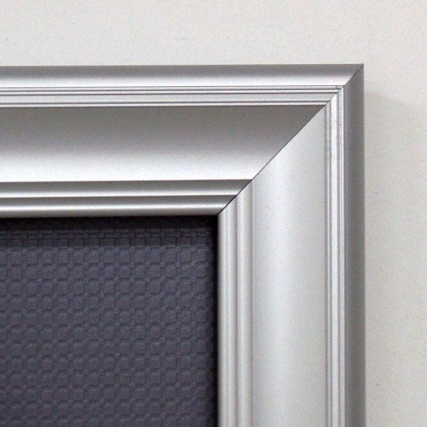 22x28 Fancy Snap Poster Frame - 1.58 inch Silver Color Mitred Profile
