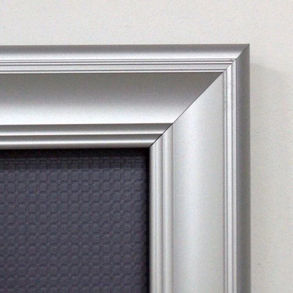 22x28 Fancy Snap Poster Frame - 1.58 inch Silver Color Mitred Profile
