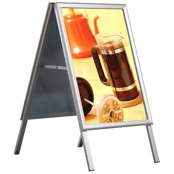 30x40 A Frame Board Silver Aluminum Sidewalk Sign Galvanised Backing