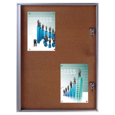 4x(8.5" x 11") Cork Bulletin Board Aluminum Frame Indoor Use