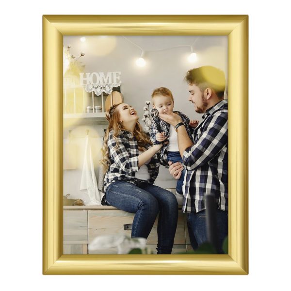 8.5x11 Snap Poster Frame - 1 inch Golden Look Profile Mitered Corner