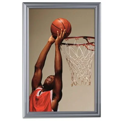 Fancy Frame 24 X 36 Poster Size 1.58 Silver Color Profile, Mitered Corner