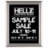Opti Frame 8.5" x 11" 1" Silver Mitered Profile, Without Back Support