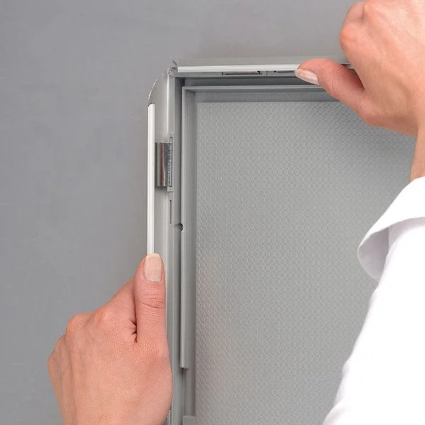 Opti Frame 8.5" x 11" 1" Silver Mitered Profile, Without Back Support Opti Frame 8.5" x 11" 1" Silver Mitered Profile, Without Back Support