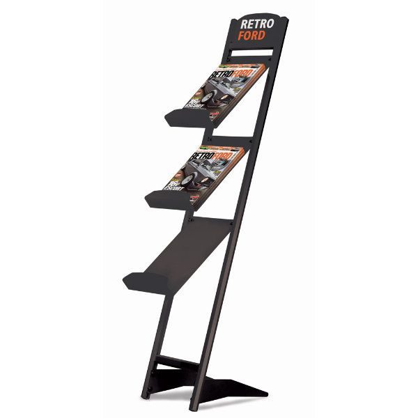 Rapid Brochure Set 3 Tiers For 8.5" x 11" Brochures Black