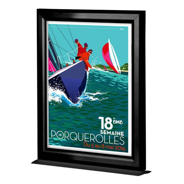 11×17 Counter Slide In Frame Black Double Sided Vertical