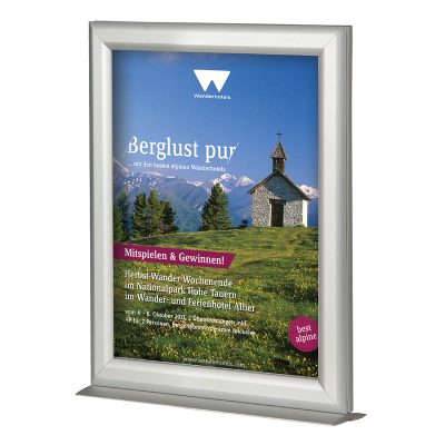 11×17 Counter Slide In Frame Silver Double Sided Vertical