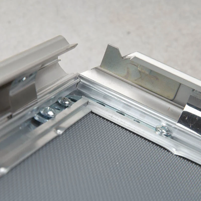 8.5x11 Snap Poster Frame - 1.25 inch Silver Mitred Profile 8.5x11 Snap Poster Frame - 1.25 inch Silver Mitred Profile